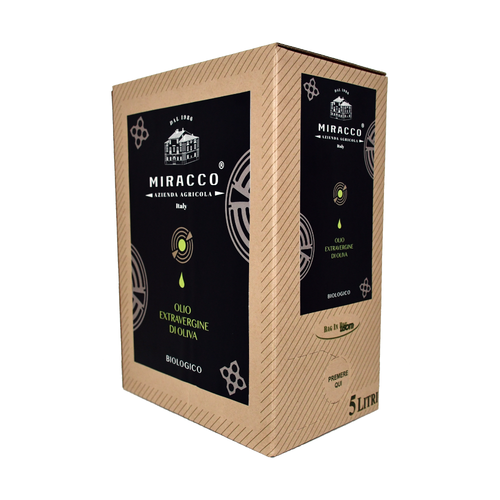 Olio Extravergine di Oliva Biologico Calabrese - Bag in Box da 5 Litri