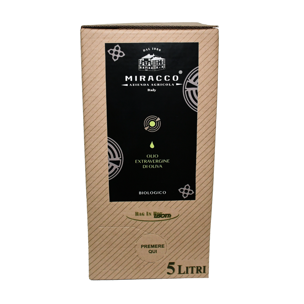 Olio Extravergine di Oliva Biologico Calabrese - Bag in Box da 5 Litri