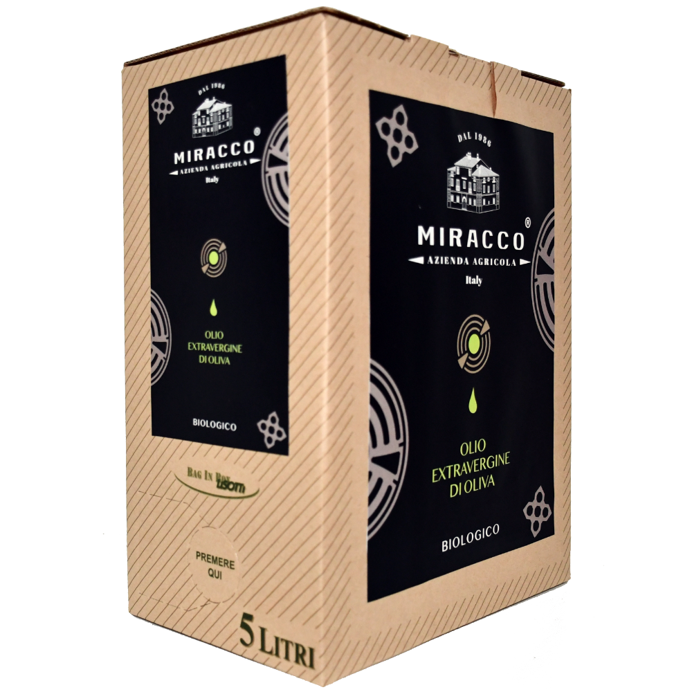 Olio Extravergine di Oliva Biologico Calabrese - Bag in Box da 5 Litri