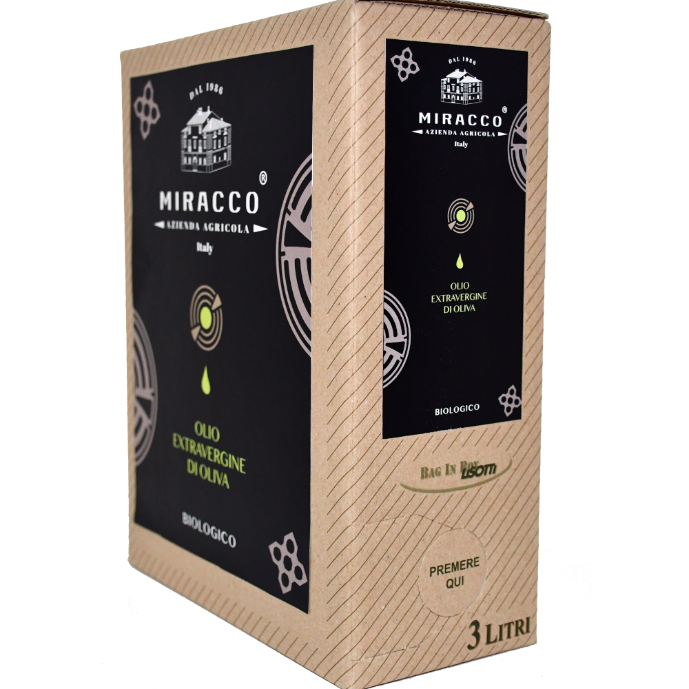 Olio Extravergine di Oliva Biologico Calabrese - Bag in Box da 3 Litri