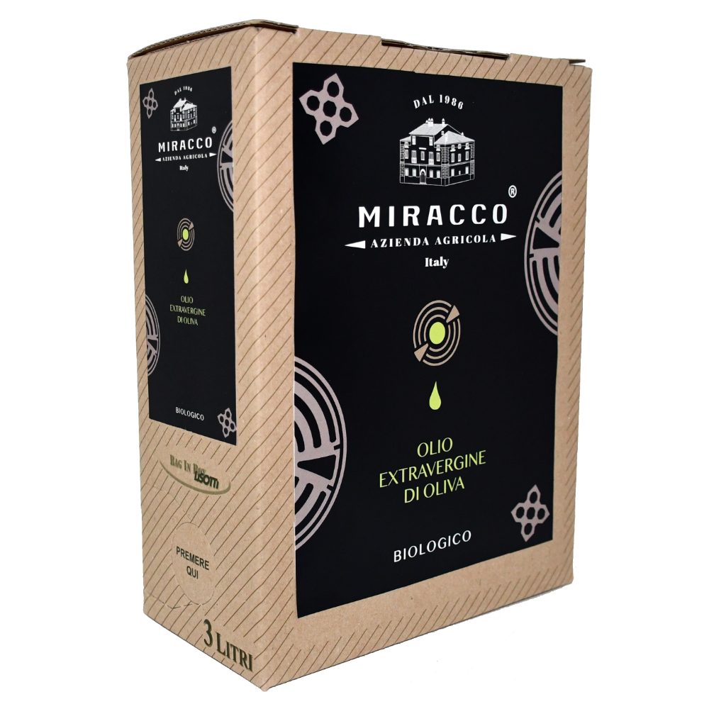 Olio Extravergine di Oliva Biologico Calabrese - Bag in Box da 3 Litri
