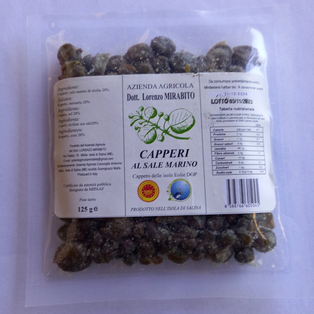 Capperi delle Isole Eolie DOP al Sale Marino