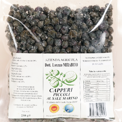 Capperi di Salina Piccoli (Isole Eolie DOP) - 125g, 250g, 500g o 1kg
