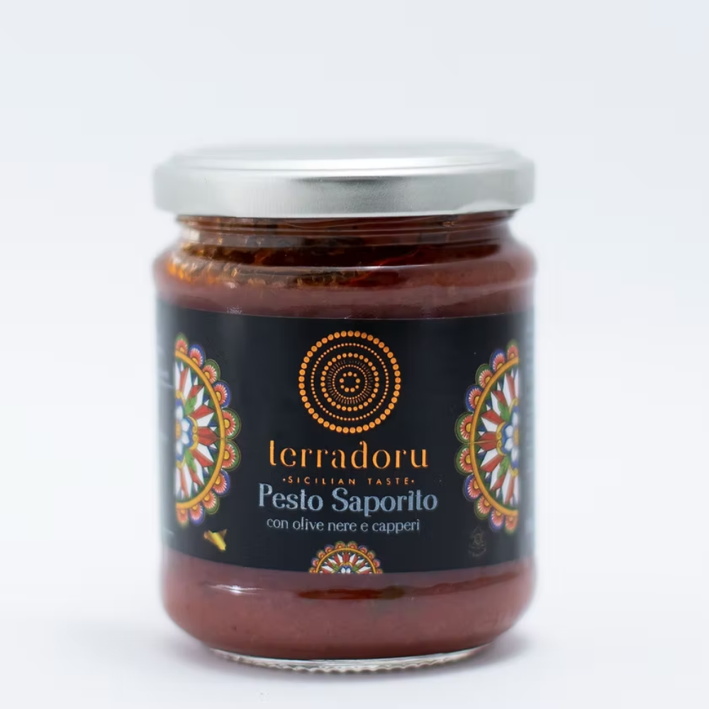 Pesto Saporito con Olive Nere e Capperi - 180g