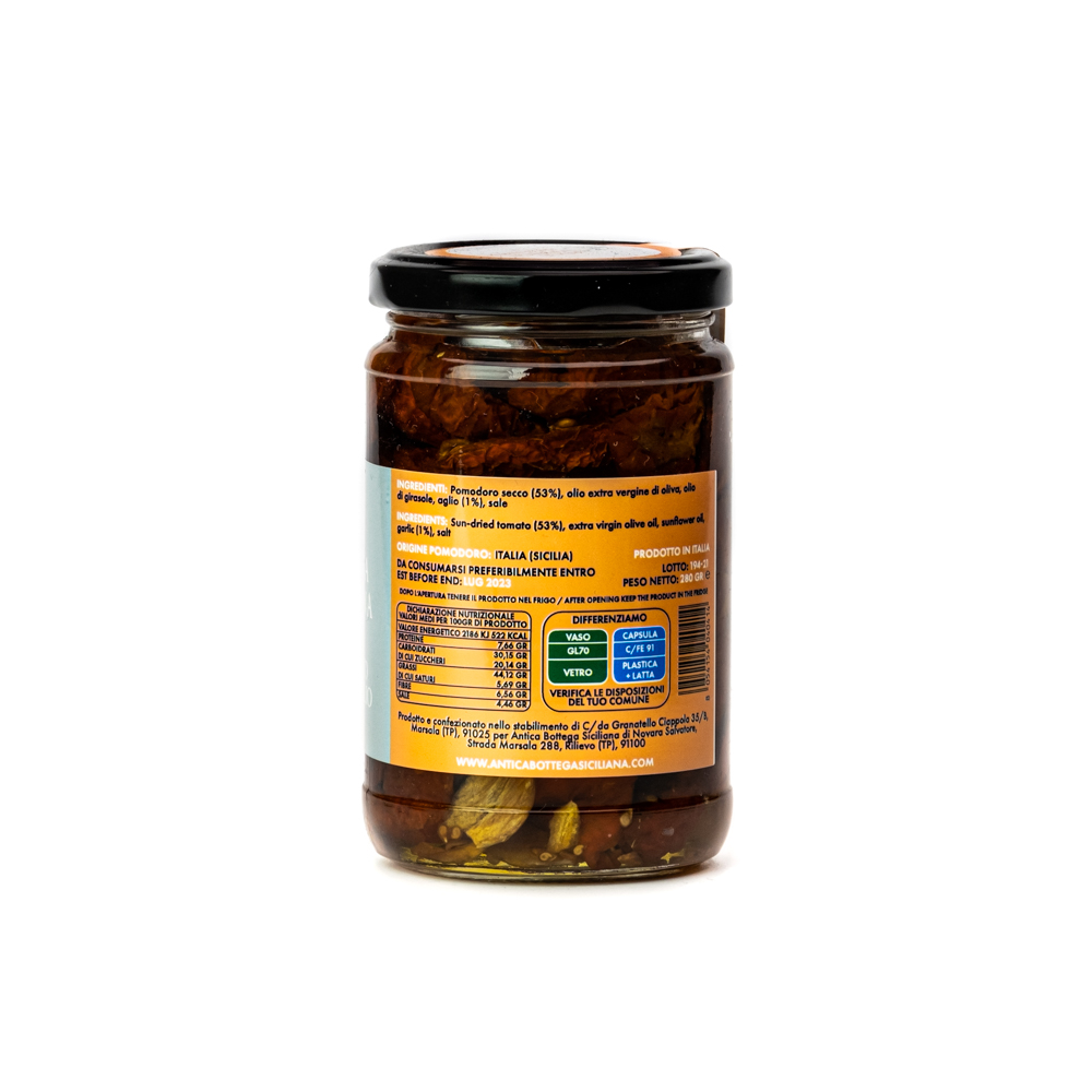 Pomodori Secchi Sott'Olio con Aglio - 280g