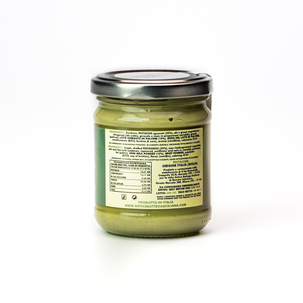 Crema Spalmabile Dolce al Pistacchio 100% Siciliano - 100g o 190g