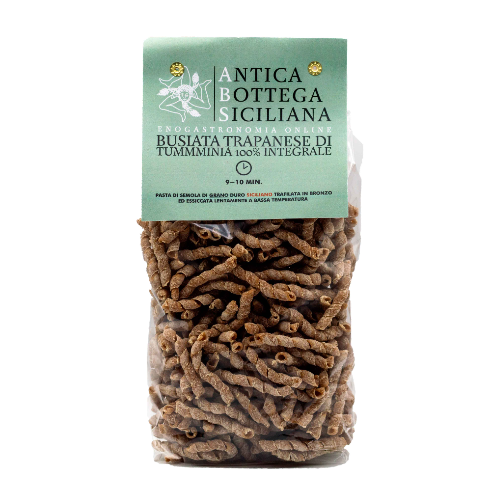 Busiata Trapanese con farine di Tumminia, Grano Antico 100% Integrale - 500g