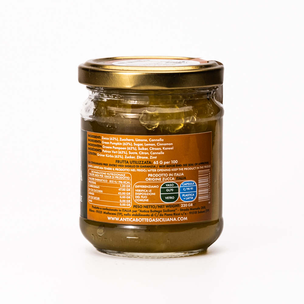 Marmellata di Zucca Verde 100% Siciliana