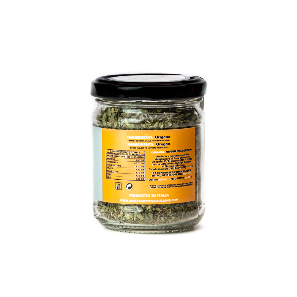 Origano Siciliano Essiccato in Vasetto di Vetro - 25g