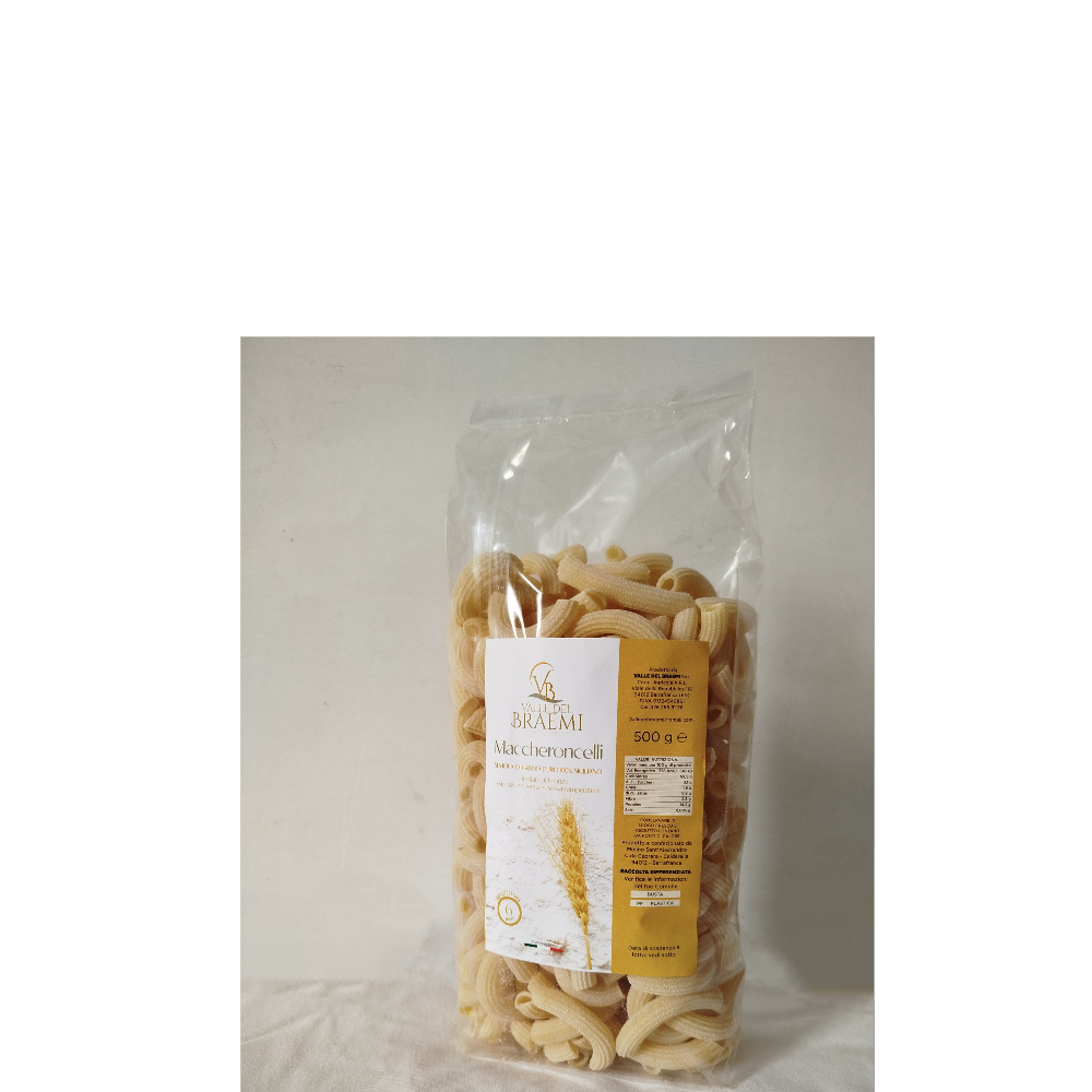 Pasta Maccheroncelli artigianali di grano duro siciliano trafilati al bronzo 