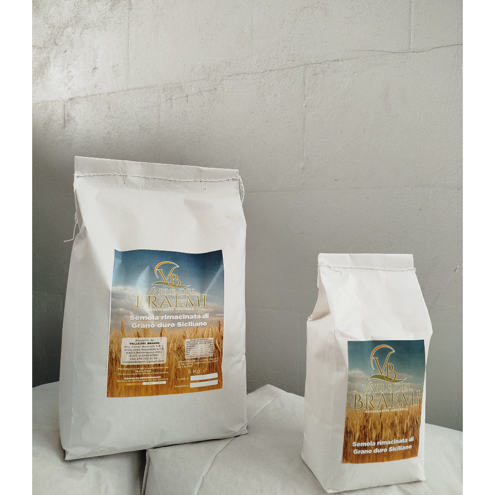 Semola Rimacinata di Grano Duro Siciliano - 1kg o 5kg