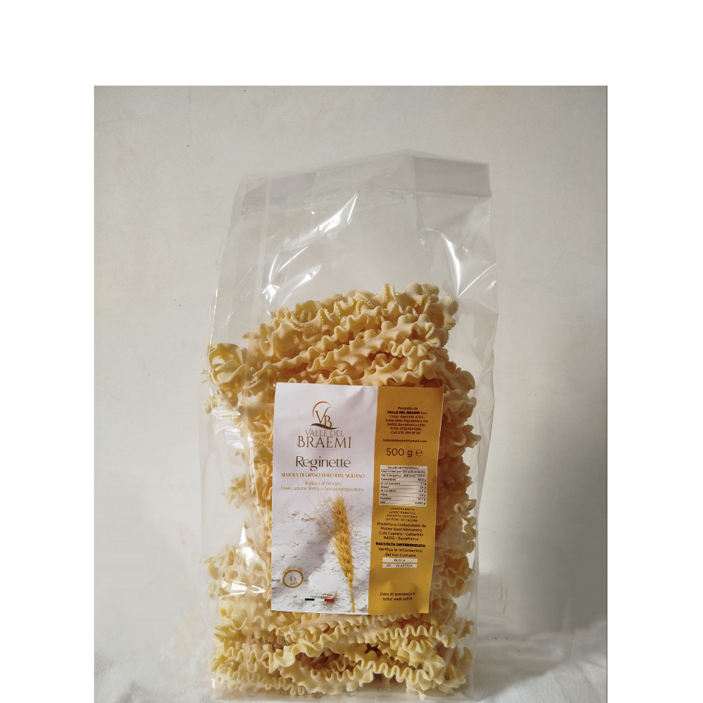 Pasta Reginette di grano duro siciliano trafilata al bronzo 