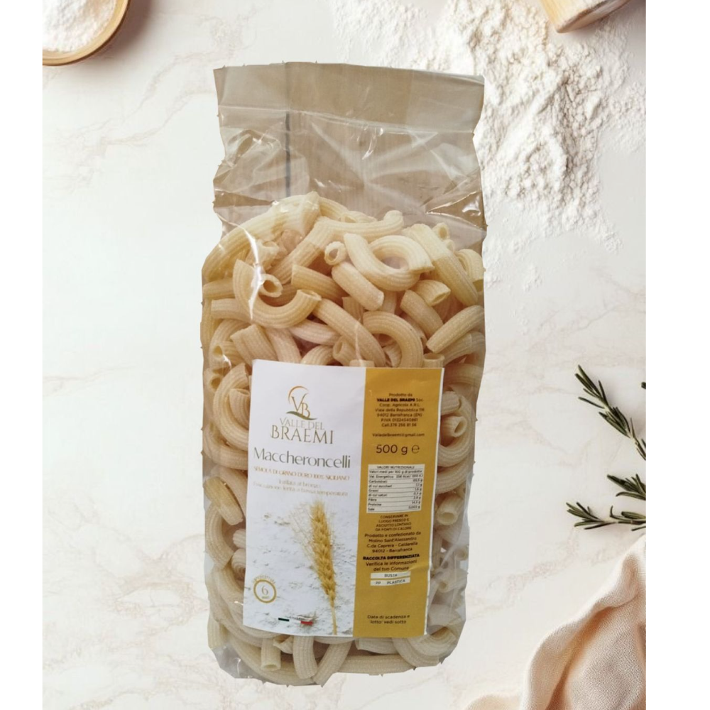 Pasta Maccheroncelli Artigianali di Grano Duro Siciliano Trafilati al Bronzo - 2kg o 3kg