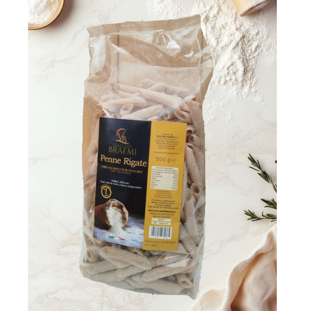 Penne Rigate Integrali di Grano Duro Siciliano - 2Kg o 3Kg