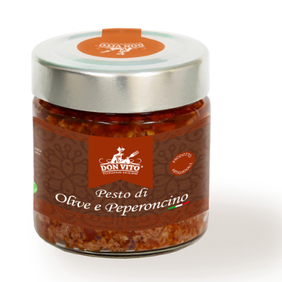 Pesto di Olive Nere e Peperoncino