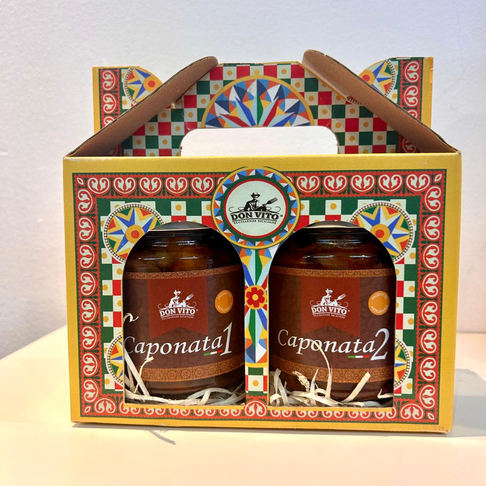 Confezione Regalo Degustazione Caponata Siciliana - 2 Barattoli da 280 g