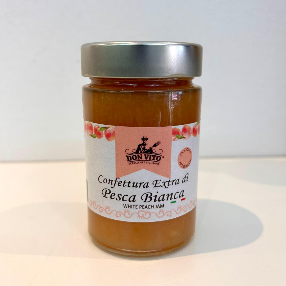 Confettura Extra di Pesca Bianca di Bivona I.G.P. - 90g o 220g