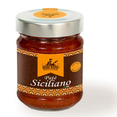 Patè Siciliano con Pomodori Secchi, Carciofi, Melanzane, Olive, Basilico, Sedano, Aglio e Funghi Champignon - 90g, 180g o 1Kg