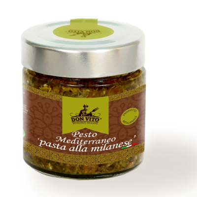 Pesto Mediterraneo con Pomodoro, Finocchietto Selvatico, Uva Sultanina e Peperoncini