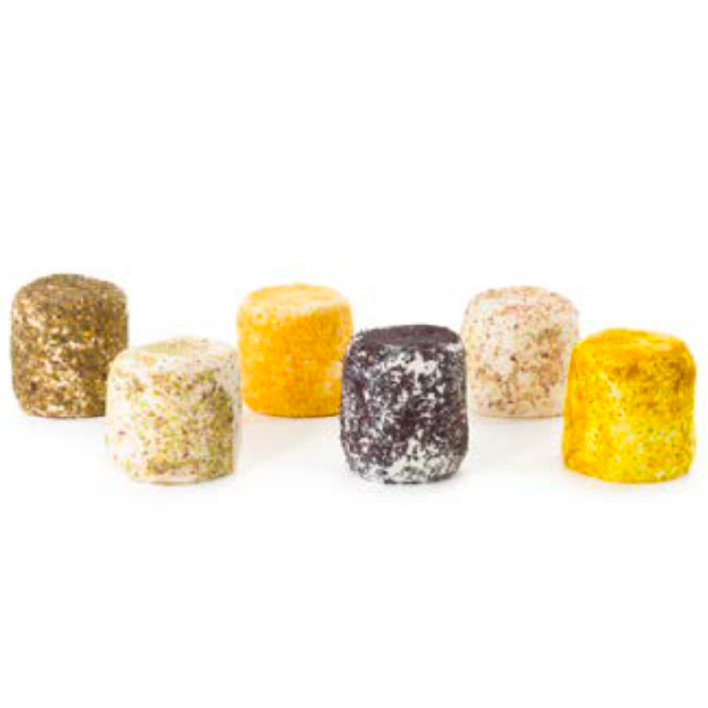 MIX formaggi di Capra Girgentana "Presidio SlowFood" Speziati: al Curry, Pepe Bianco, Papavero, Arancia, Pistacchio e Maggiorana - 6 Pezzi per 250g cad. 