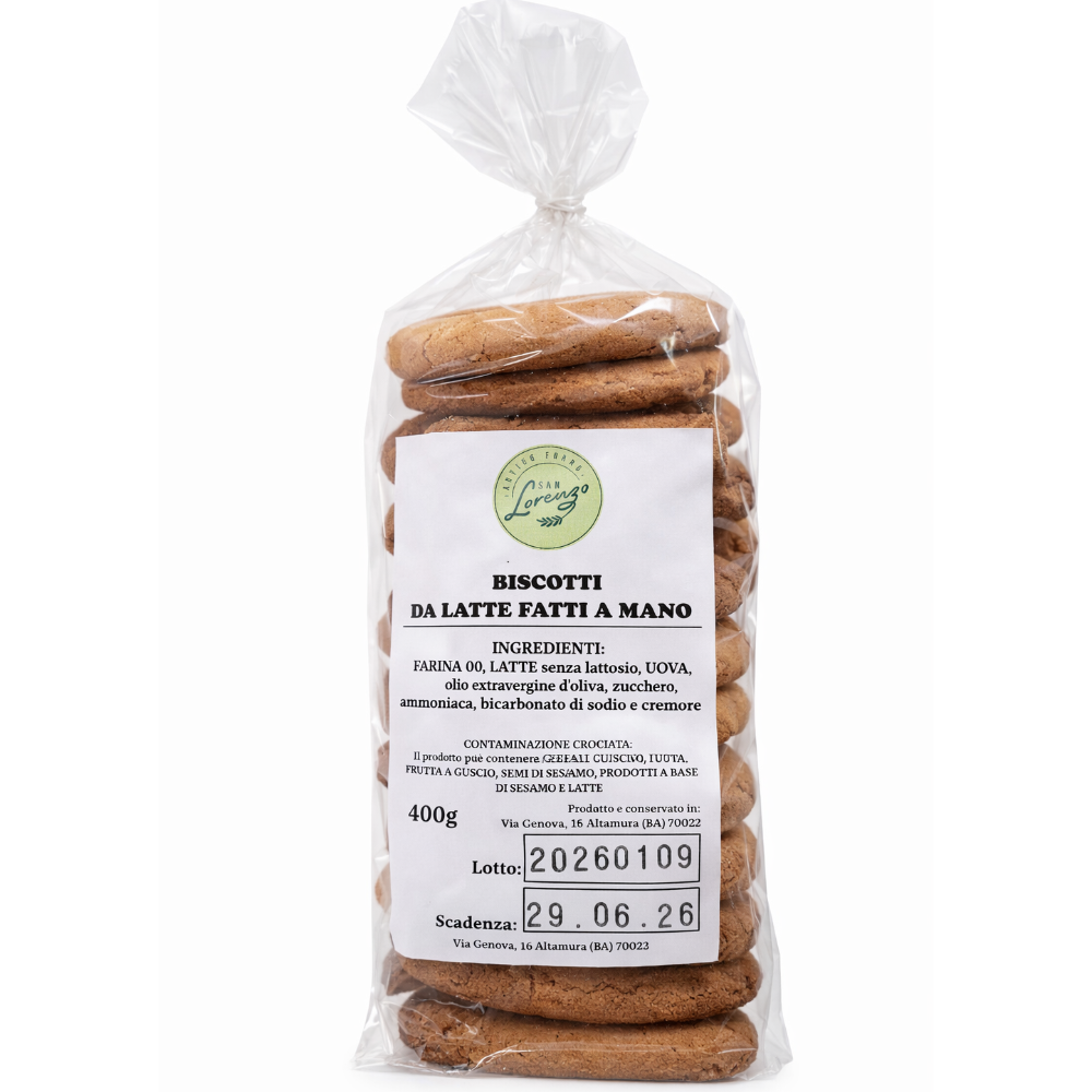Biscotti da Latte Fatti a Mano - 400g
