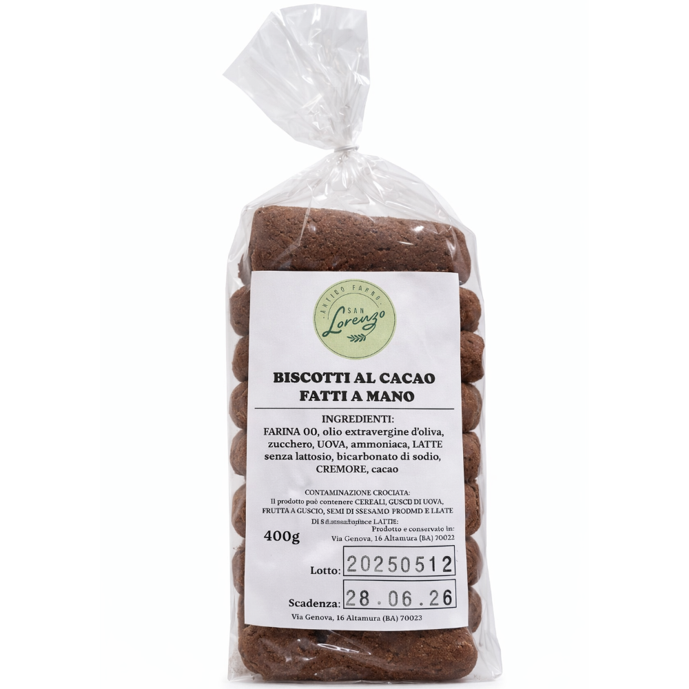 Biscotti al Cacao Fatti a Mano - 400g