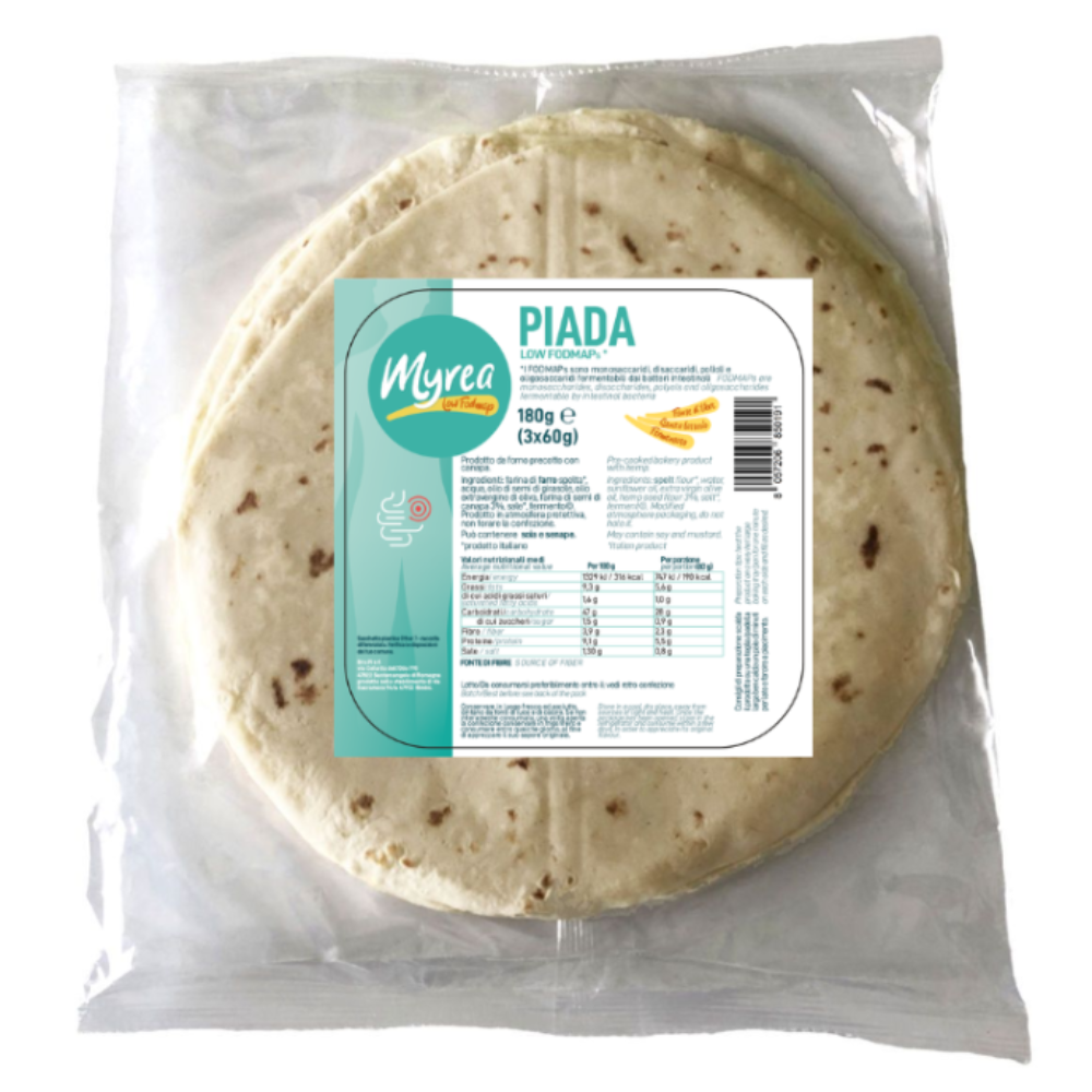 Piadina Low Fodmap - 3 Pezzi da 60g 