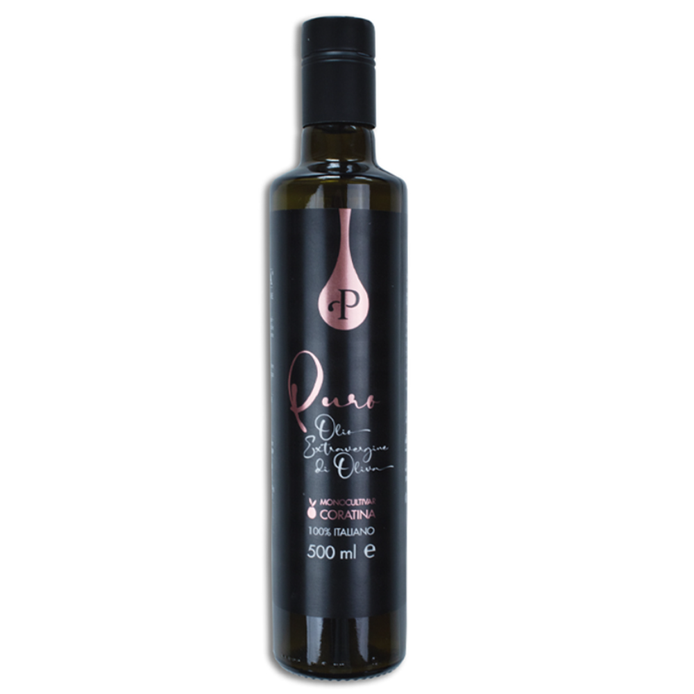 Olio Extravergine di Oliva Monocultivar Coratina "Puro" - 6 Bottiglie da 50cl