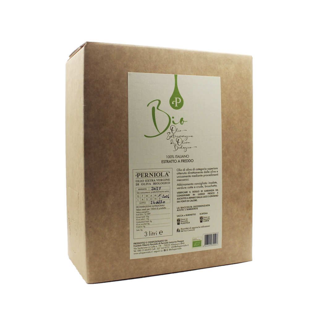 Bag-in-Box da 3 Litri di Olio EVO Biologico