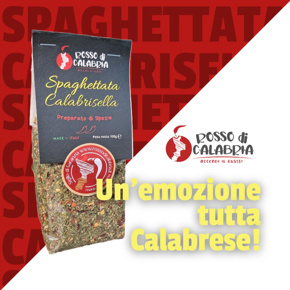 Preparato di Spezie "Spaghettata Calabrisella" con Aglio, Peperoncino Calabrese, Prezzemolo e Pomodori Essiccati - 100g