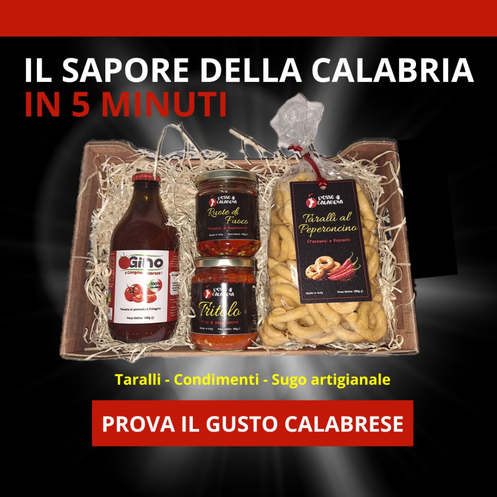 Cofanetto Regalo con Prodotti Tipici Calabresi e Taralli 