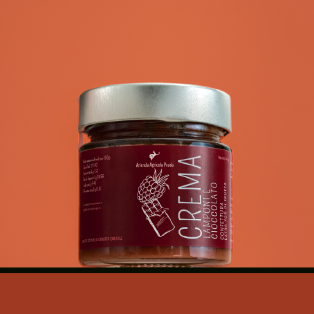 Crema di Lamponi e Cioccolato Fondente 85% di frutta
