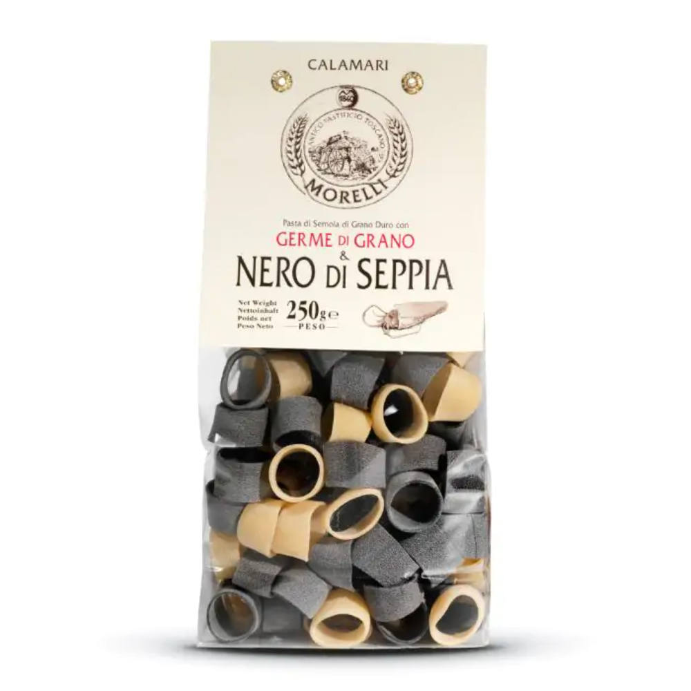 4 Pacchi di Pasta Calamari Bianchi e Neri - 4 Pacchi da 250g