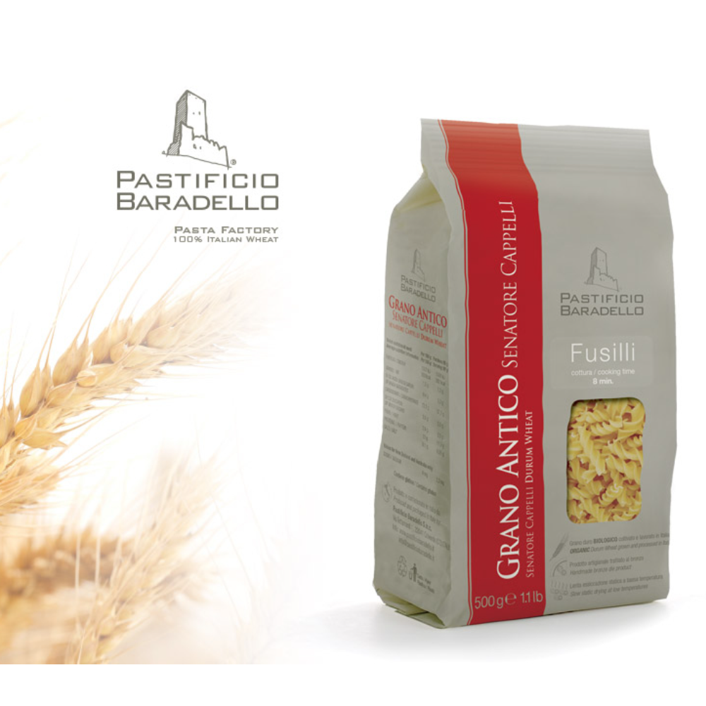 6 Pacchi di Fusilli di Grano Antico Senatore Cappelli - 6 Pacchi da 350g
