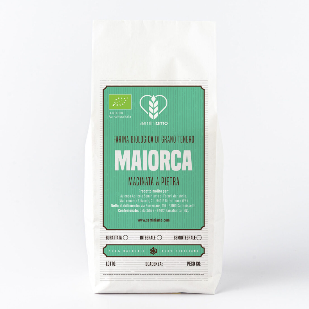 Farina di Grano Tenero Maiorca Siciliana Macinata a Pietra - 1 Kg