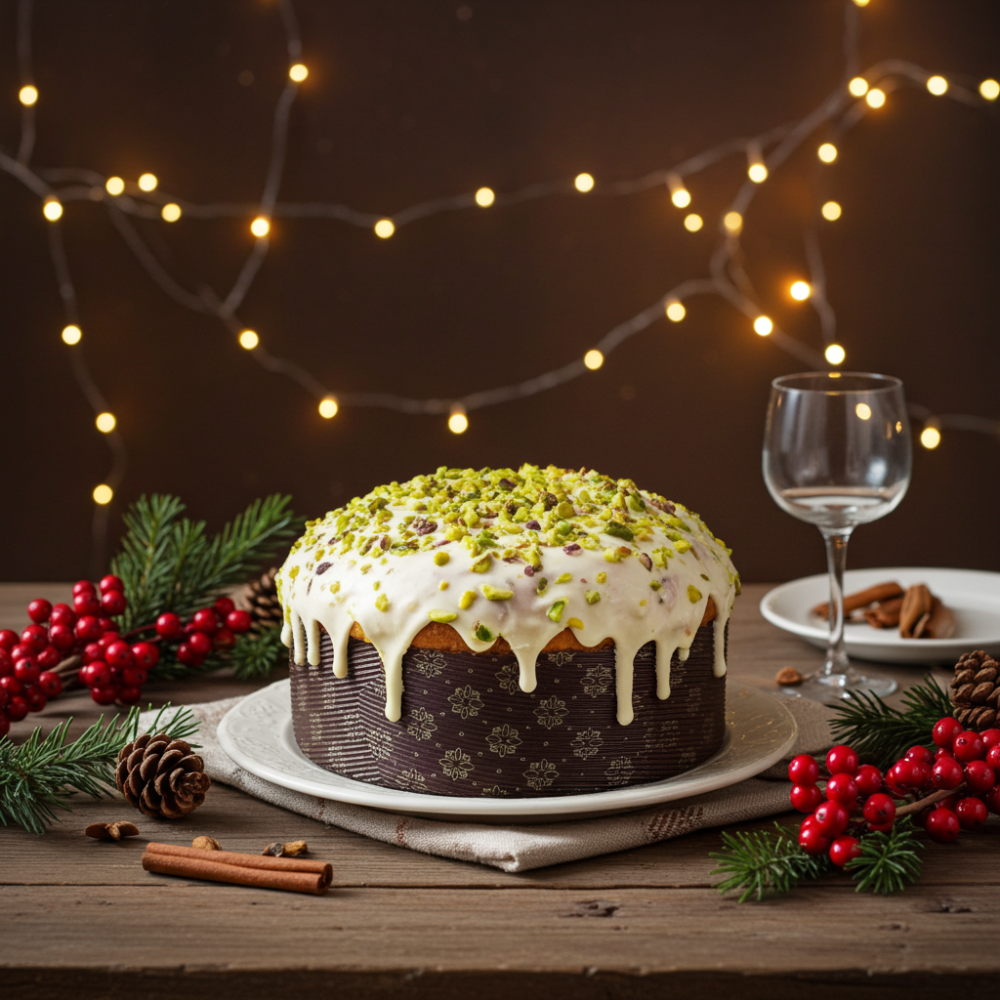 Panettone Artigianale al Pistacchio Siciliano – 1Kg