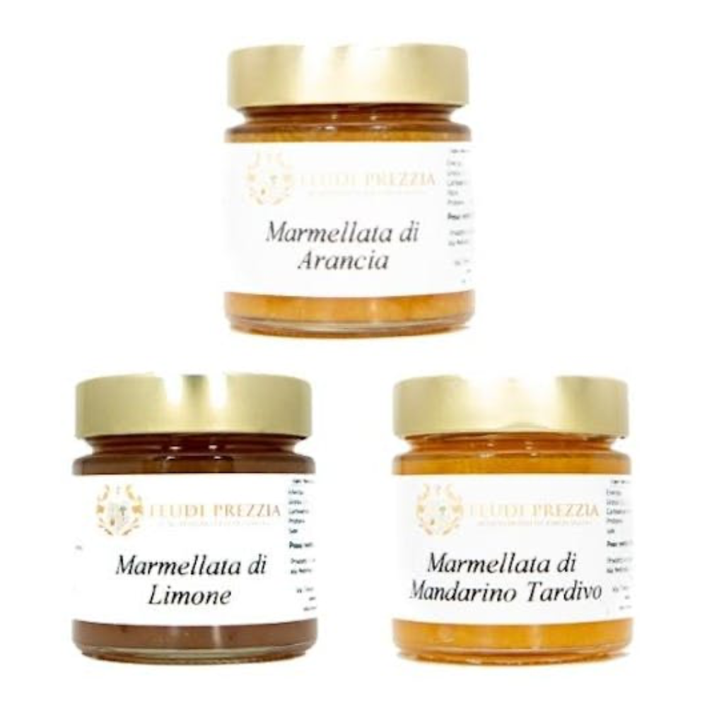 Box di Marmellate di Agrumi di Ribera (Arancia, Limone e Mandarino) - 3 Barattoli da 250g