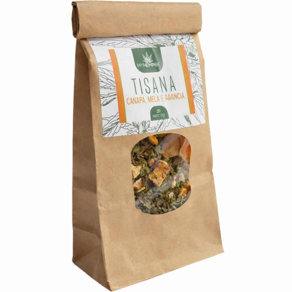 Tisana alla Canapa CBD 5% con Mela e Arancia – 25g