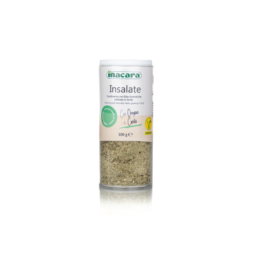 Condimento a Base di Erbe Aromatiche Siciliane per Insalata con Dosatore - 100gr