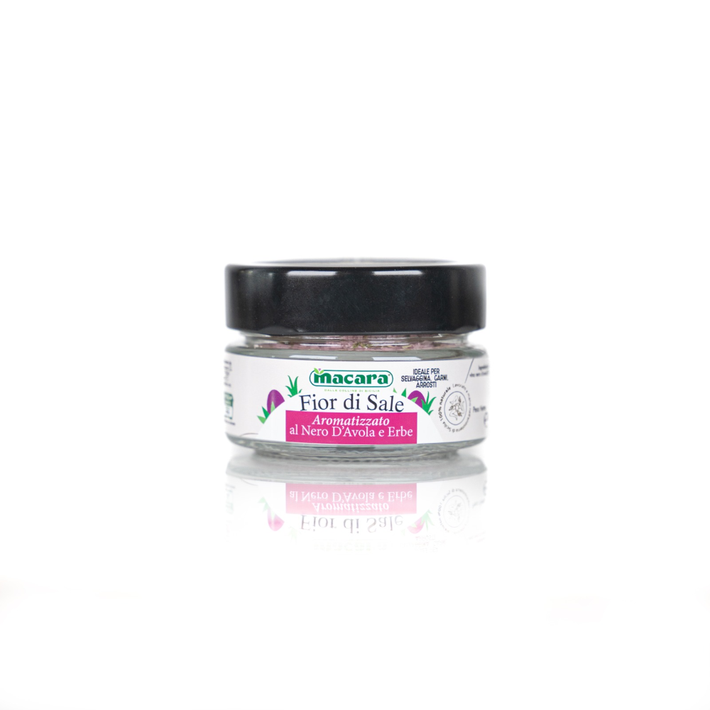 Sale Marino Aromatizzato al Nero D'Avola ed Erbe Aromatiche Siciliane - 90g