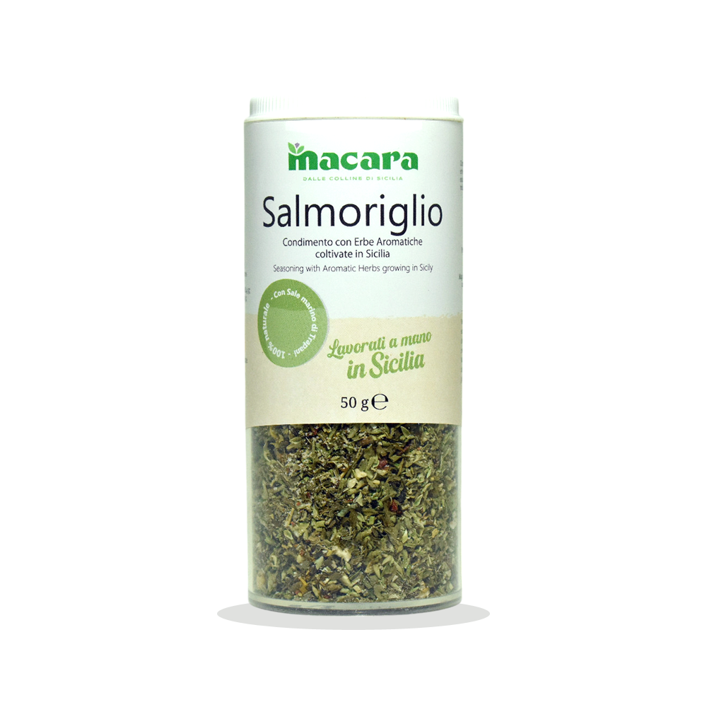 Condimento a Base di Erbe Aromatiche Siciliane per Salmoriglio (con Dosatore) - 50gr