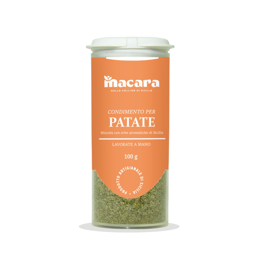 Condimento a Base di Erbe Aromatiche Siciliane per Patate con Dosatore - 100gr