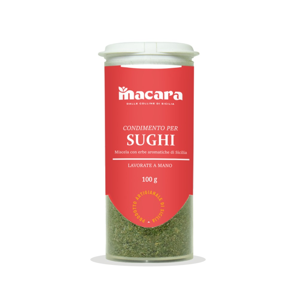 Condimento a Base di Erbe Aromatiche Siciliane per Sughi con Dosatore - 70gr