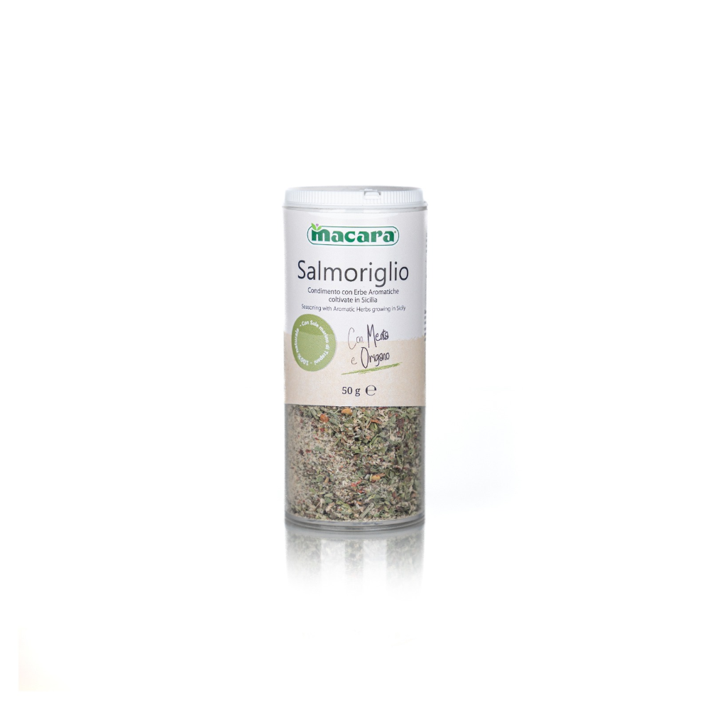 Condimento a Base di Erbe Aromatiche Siciliane per Salmoriglio (con Dosatore) - 50gr