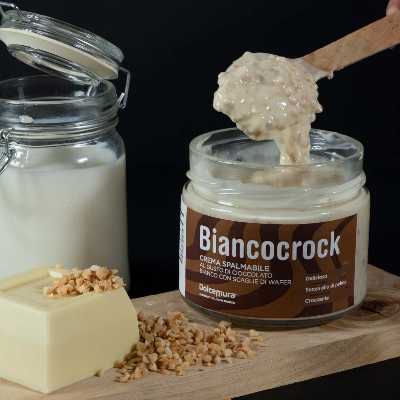 Crema Spalmabile Artigianale al Cioccolato Bianco e Wafer - 250g