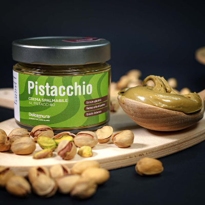 Crema Spalmabile Artigianale di Pistacchi Tostati - Senza Lattosio e Senza Glutine - 250g