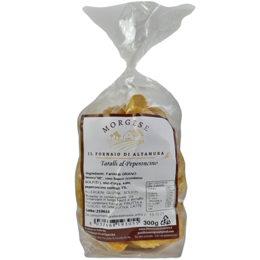 Taralli Pugliesi al Peperoncino - 300g