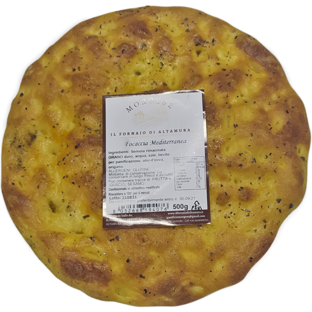 Focaccia Mediterranea - 10 Pezzi da 500g