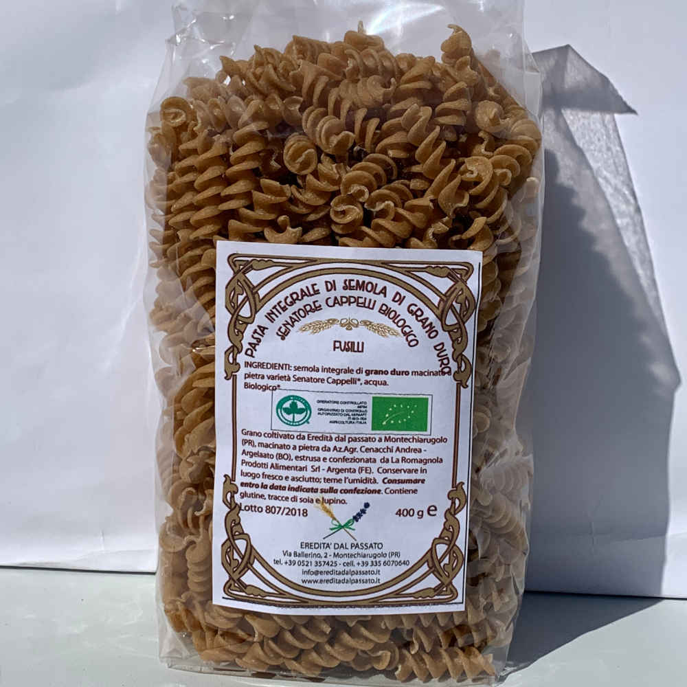 Fusilli con Semola di Grano Duro Integrale Senatore Cappelli BIO