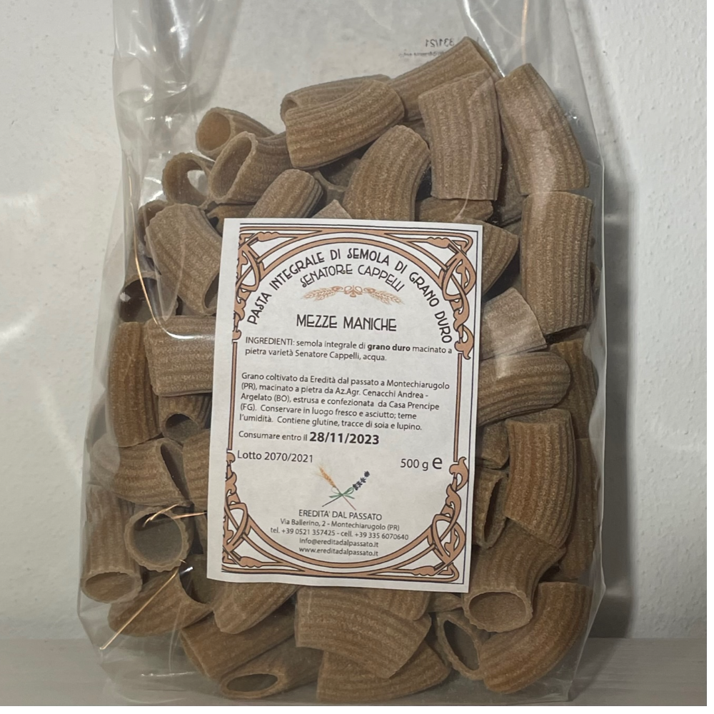 Mezze Maniche con Semola di Grano Duro Integrale Senatore Cappelli BIO